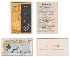 Lot 2 Cartes Parfumées HABANITA Molinard Grace Et Parfum Rêve D’Or LT Piver Paris - Anciennes (jusque 1960)