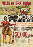 BELGIQUE - Spa - Grand Concours International De Tir - Ancienne Affiche - Carte Postale - Spa