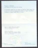 129955CL/ Mariage, Françoise Et Dominique, Seraing, 1989 - Huwelijksaankondigingen