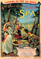 BELGIQUE - Spa - Chemins De Fer Du Nord - Ancienne Affiche - Carte Postale - Spa