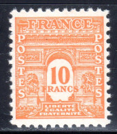 N° 629 (Arc De Triomphe) Neuf* SUPERBE: COTE= 21 € - 1944-45 Arc De Triomphe