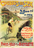 BELGIQUE - Spa - Courses De Spa - Inauguration Du Vélodrome - Ancienne Affiche - Carte Postale - Spa