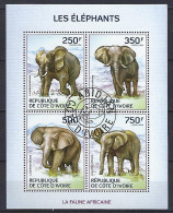 Côte D'Ivoire 2014 Eléphants (372) Yvert N° 1294 à 1297 Oblitérés Used - Côte D'Ivoire (1960-...)