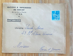 Enveloppe Commerciale Editions & Imprimeries Du Sud-Est Lyon Pour Moissac Préoblitéré Moissonneuse N°106 - 1953-1960