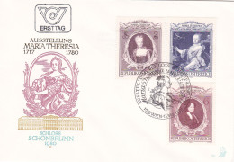 MARIA THERESIA ,    COVERS FDC   1980  AUSTRIA - Sonstige & Ohne Zuordnung