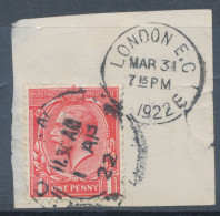 GB SUBSEQUENTLY DEVALUED GV 1d Red With CDS Single Circle „LONDON E.C“ And Also Cancelled (one Day Later) With LONDON - Usati