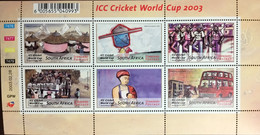 South Africa 2003 Cricket World Cup Sheetlet MNH - Ungebraucht