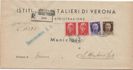 Raccomandata Amministrativa Ospedaliera Verona -> Sindaco S. Martino Buon Albergo  Novembre 1945 ( 243 ) - Poststempel