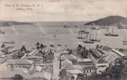 Danish West Indies D.W.I.  View Of St Thomas Looking East  Undivided Back - Islas Vírgenes Americanas