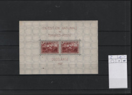 Luxemburg Michel Cat.No.  Sheet Mnh/** 2 - Blocs & Feuillets