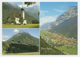 D7024] Svizzera ERSTFELD VEDUTINE Locomotiva Monumento Non Viaggiata Treno Train - Erstfeld