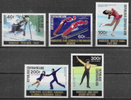 CENTRAFRIQUE - JEUX OLYMPIQUES D'HIVER A INNSBRUCK  - N° 262 ET 263, PA 150 A 152 ET BF 11 - NEUF** MNH - Hiver 1976: Innsbruck