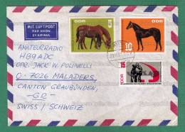 GERMANY 1967 - Letter / Cover Sent To Switzerland With HORSES Stamps, Horse - As Scan - Horses