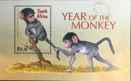 South Africa 2004 Year Of The Monkey Animals Minisheet MNH - Scimmie