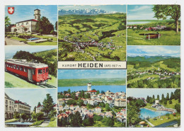 D7121] Svizzera HEIDEN VEDUTINE Viaggiata 1966 Treno Train - Heiden