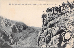 MILITARIA - Manoeuvre Dans Les Alpes - Montée D'une Piece De Canon - Carte Postale Ancienne - Manovre