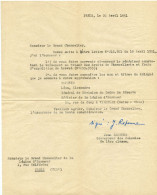 Grand Chancelier Légion D'Honneur.courrier Concernant Léon Rapenne Père Du Gouverneur Jean Rapenne.officier 42e Infanter - Documenti