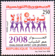 2008-Tunisie/Y&T 1621  - Année Du Dialogue Avec Les Jeunes (retiré De Service Depuis 24/01/2011)- 1V- MNH***** - Tunisia (1956-...)