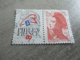 Liberté De Gandon - Philexfrance 89 - 2f.20 - Yt 2461 (2376) - Rouge - Oblitéré - Année 1987 - - 1982-1990 Vrijheid Van Gandon