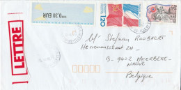 Brief Uit Frankrijk (Rennes)naar België, Gefrankeerd .met  Zegels + Frankeervignet- 2002 - Covers & Documents