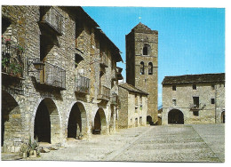 PLAZA MAYOR, TORRE S. XII Y AYUNTAMIENTO.- AINSA / HUESCA.- ( ESPAÑA ) - Huesca