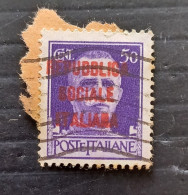 REGNO D ITALIA 1944 SERIE IMPERIALE SASS. N 493 SOPRASTAMPA CONFUSA FRAGMANT --- GIULY - Used