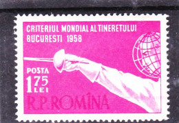 WORLD FENCING CHAMPIONSHIP 1958 MI.Nr.1706,MNH ROMANIA - Unused Stamps