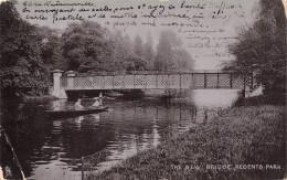 ROYAUME-UNI - The New Bridge Recents Park - Vue Sur Un Pont - Une Barque - Carte Postale Ancienne - Altri & Non Classificati
