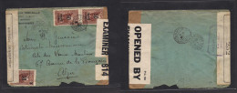 FRC - Madagascar. 1943 (1 June) British Occup. Diego Suarez - Algeria, Alger. Multifkd Envelope With Doble British Diego - Other & Unclassified