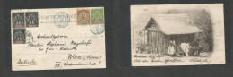 FRC - Madagascar. 1902 (17 Dec, Year Inverted) Tamatave - Austria, Wien. Multifkd Photo Ppc, At 10c Rate, Tied Cds. Fine - Otros & Sin Clasificación