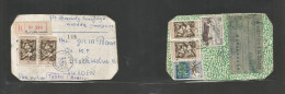 FRC - Madagascar. 1959 (28 March) Vohemar - Sweden, Stockholm. Registered Multifkd Front And Reverse Label Pouch. Mariti - Other & Unclassified