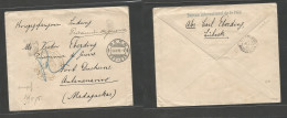 FRC - Madagascar. 1915 (10 April) WWI POW, Lubeck, Germany, Via Swizerland, Bern - Fort Duchesni, Antananarivo (14 May)  - Other & Unclassified