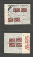 FRC - Madagascar. 1943 (8 Jan) Tananarive - South Africa, Capetown. Air Multifkd Envelope, Arrival SA Censor Label. Bett - Sonstige & Ohne Zuordnung
