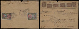 GEORGIA. 1925 (25 Feb). Tiflis - USA / Michigan. Soviet Period. Reg Multifkd Env Incl Two Tied Vignettes Soviet Help Com - Georgië