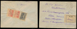 GEORGIA. 1923 (29 Oct). Transcaucasian Federation. Sukhum - Austria. Reg Reverse Fkd Env. Manuscript Town Reg Label. Fin - Georgia