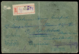 GEORGIA. 1920 (8 Nov). Tiflis - Bremen, Fwded To Lanterbach / Germany. Reg Reverse Fkd Env. Arrival Cancel Also On Georg - Georgien