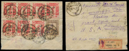 GEORGIA. 1923 (10 April). Tiflis (Bureau 5) - USA / Michigan. Reg Multifkd Env (x8 Incl Multiples) Tied Cds. Inflation P - Georgië