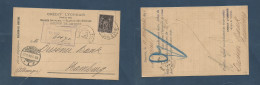 FRENCH LEVANT. 1896 (10 Nov) Smyrne - Germany, Hamburg (17 Nov) Fkd Business Private Card Unoverprinted Sage 10c Stamp T - Other & Unclassified