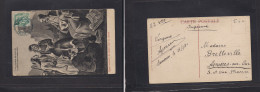 FRENCH LEVANT. 1910 (21 March) Samsoun, Turkey, FPO - Asnieres, France. Single Fkd P. Card. Better Town Usage. - Autres & Non Classés