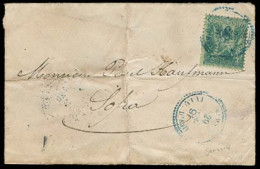 FRENCH LEVANT. 1891. Samsoun / TURKEY - BULGARIA / Sofia. Printed Matter Rate Fkd Env Single 5c Sage / Blue Cds. Arrival - Other & Unclassified