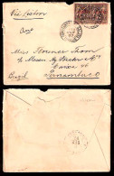FRENCH LEVANT. 1897. Constantinople - Brazil. Fkd Env. Sage Ovpt. Arrival Cds. Rare Destination. - Other & Unclassified