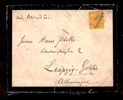 FRENCH COLONIES. NEW CALEDONIA. 1894. NOUMEA - Germany. Fkd. Cover Front. Ovpt Misplaced. - Andere & Zonder Classificatie