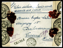 FRENCH COLONIES. MADAGASCAR. To SWITZERLAND. 1923 (Sep 3). Registered And Insured Cover (370 Francs) Sent From Tananariv - Otros & Sin Clasificación