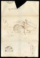 FRENCH COLONIES. MARTINIQUE. 1832 (July 14). Cover From St. Pierre To Marseille With Fine Strike Of MARTINIQUE Straight  - Andere & Zonder Classificatie
