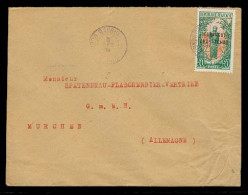 FRC - Ubangui - Shari. 1921. Bangui - Germany. Fkd 50c Ovptd Issue Env. - Autres & Non Classés