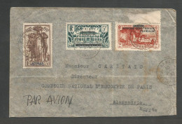 FRC - Ubangui - Shari. 1937 (10 July). Bangui - Egypt, Alex (10 July). Same Day Airmail Transportation Ovpd Issue V Fast - Autres & Non Classés