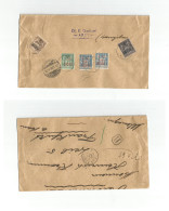 FRC - Zanzibar. 1898 (7 May) GPO - Germany, Frankfurt (29 May) Registered Reverse Multifkd Sage Ovptd Issue Envelope Inc - Altri & Non Classificati