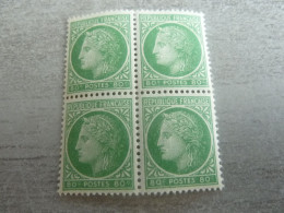 Cérès De Mazelin - 80c. - Yt 675 - Vert-jaune - Quadruple Neufs - Année 1945 - - 1945-47 Cérès Van Mazelin