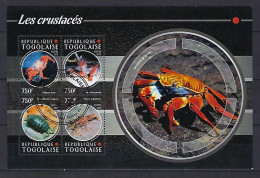 Togo 2015 Animaux Crustacés (383) Yvert N° 4522 à 4525 Oblitérés Used - Togo (1960-...)