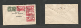 GIBRALTAR. 1947 (3 Sept) GPO - Denmark, Cph. Multifkd Env At 9d Rate, Cds. Mixed Issues. Fine Comercial Envelope. - Gibraltar